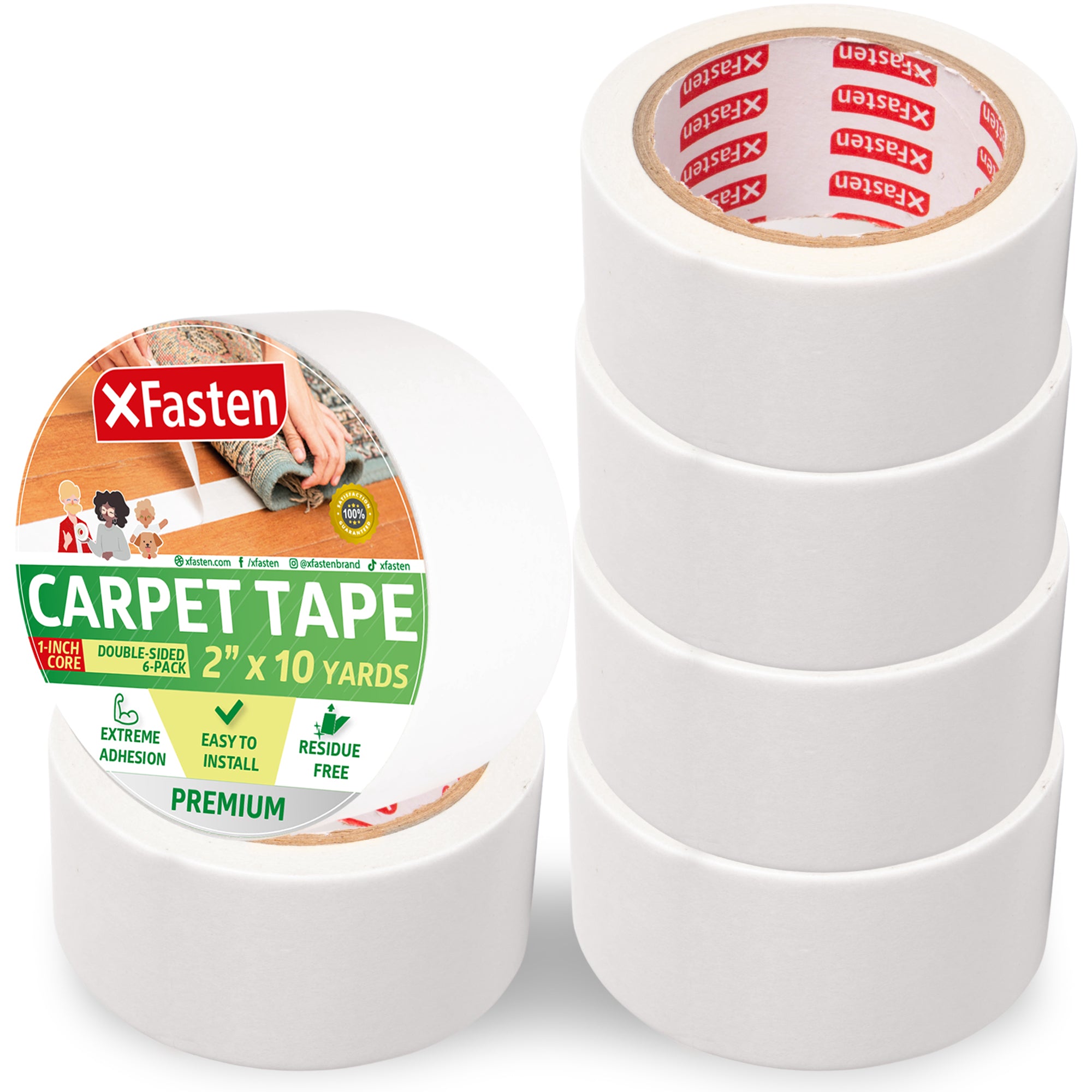 Double Sided Carpet Tape Cubefeller Heavy Duty - 2x15 Yards Residue ...