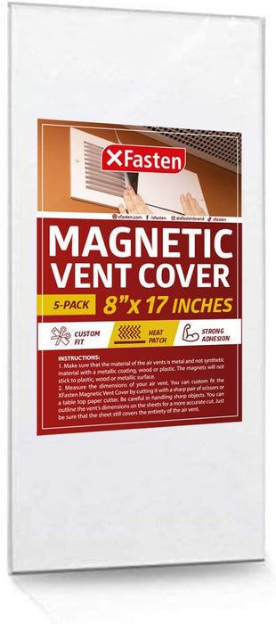 XFasten Magnetic Vent Cover, 8" x 17" (Pack of 5)