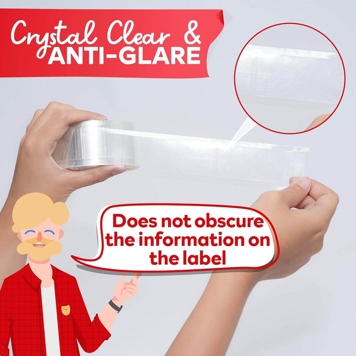 Label Protector | Rectangle, 3.5 x 1.18 Inch | Pack of 500