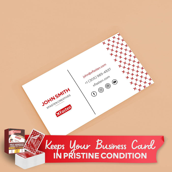 laminating sleeves business cards XFasten Laminating Pouches Business Card