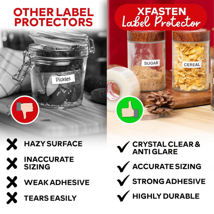 Label Protector | Rectangle, 3.5 x 1.18 Inch | Pack of 500