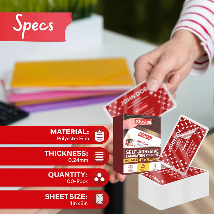 laminating sleeves business cards XFasten Laminating Pouches Business Card