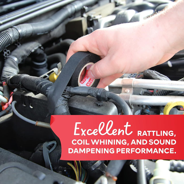 XFasten Orange Wire Harness Tape - 3/4 Inch X 50 Feet High Temp Self-Adhesive Felt Cloth For Automotive Engines