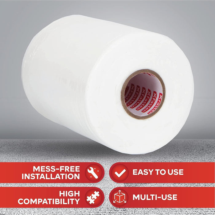 XFasten Shower Waterproofing Membrane Fabric Sheet, Non-Fracturing High Compatibility, 6 inch x 75 Feet (3-Pack, 225 ft Total) Waterproof Membrane for Shower Bathtub Walls RV EPDM Underlayment