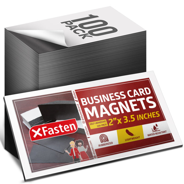 XFasten Business Card Magnets, Pack of 100