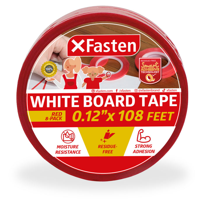 XFasten Graphic Chart Line Tape | 108 Inch x 108 Foot | 8-Pack