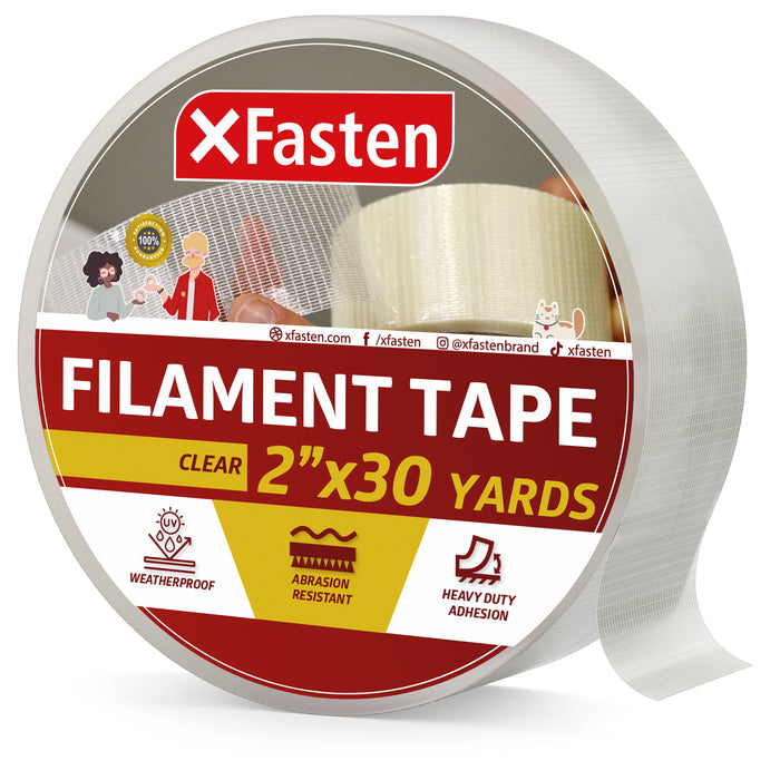 XFasten Duct Tape | 2 Inches x 30 Yards | Transparent