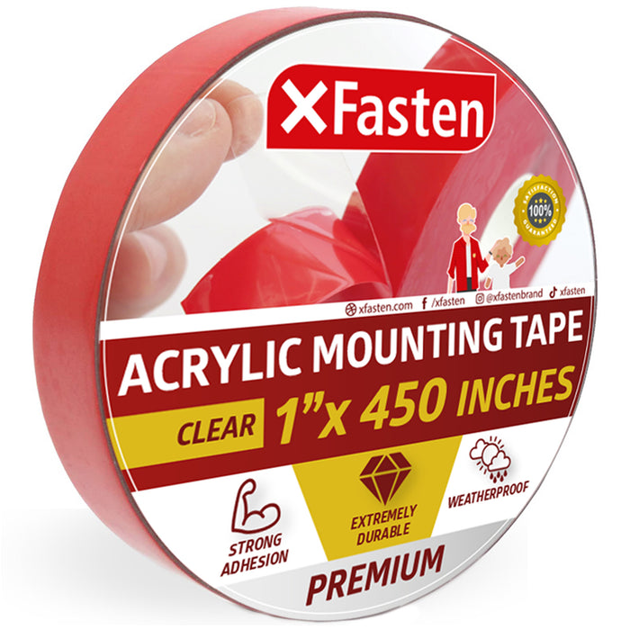 XFasten Acrylic Mounting Tape | 1 Inch x 450 Inches