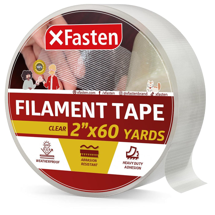 XFasten Filament Tape, 2 Inch by 60 Yards