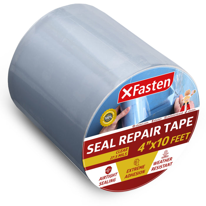 XFasten Seal Repair Tape, Clear, 4-Inch x 10-Foot