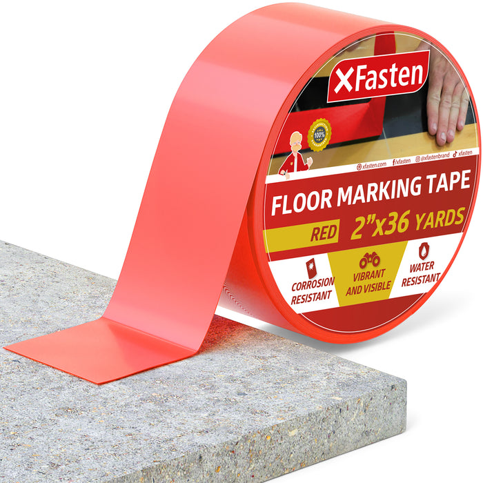 XFasten Floor Marking Vinyl Tape, 2 Inches x 36 Yards 6 Mils Thick