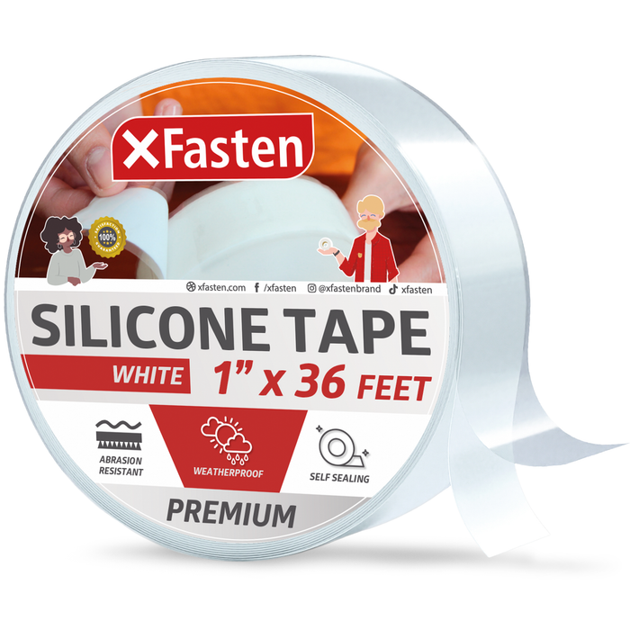 XFasten Silicone Tape | 1 Inch x 36 Foot | White