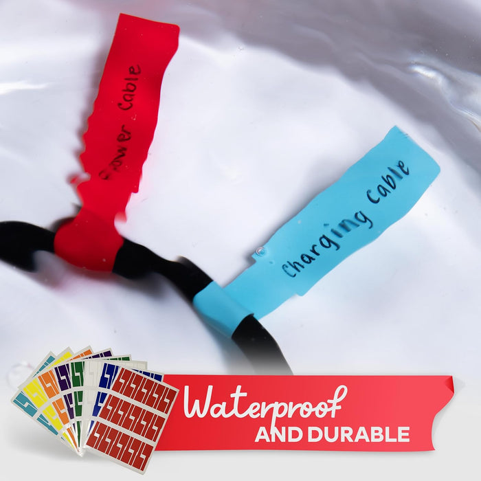 XFasten Cable Labels Tags for Cable Management 240 pcs Waterproof Cord