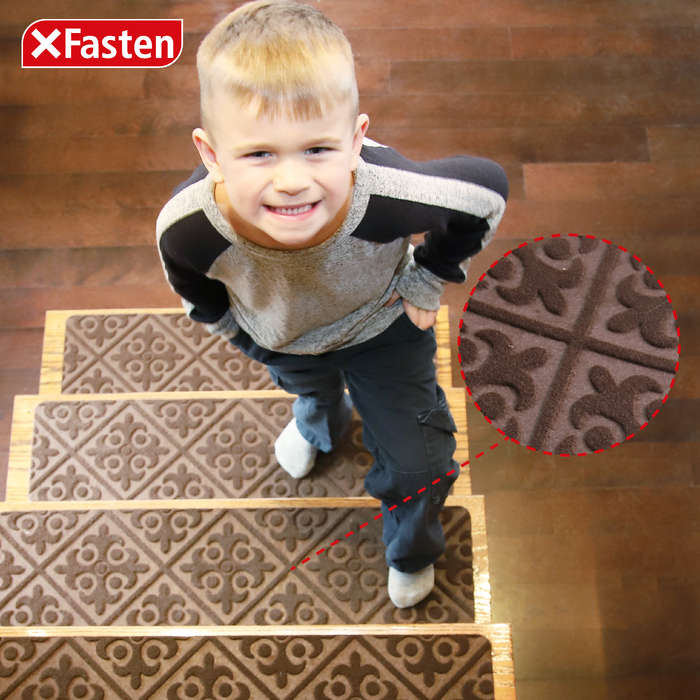 XFasten Carpet Treads | 8 Inches x 30 Inches | Set of 15 | Florence Design