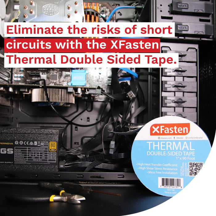 XFasten Thermal Double-Sided Tape, 1 Inch x 90 Feet - XFasten