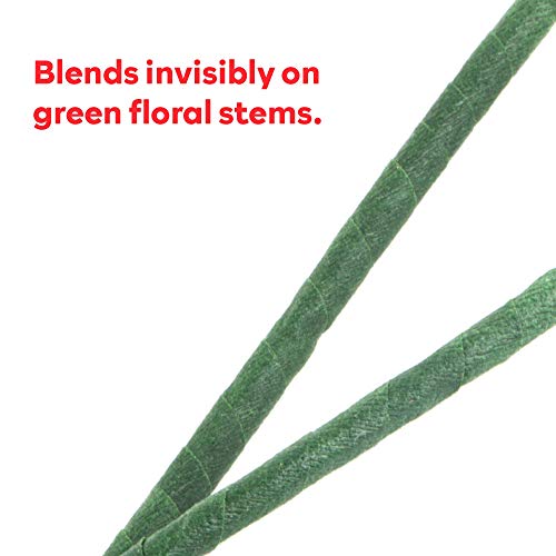 XFasten Wide Floral Tapes for Bouquet 1/2-Inch x 30 Yards - Dark Green