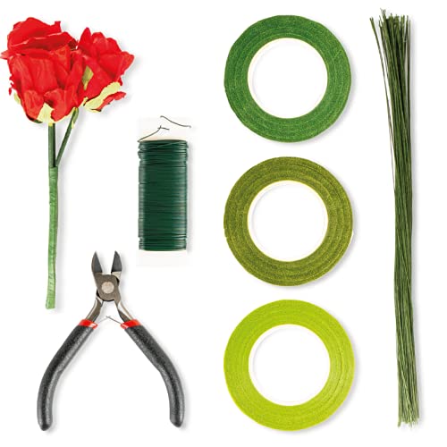 Floral Arrangement Tool Kit Floral Tape Stem Wrap Green Stem Wire Floral  Wire For Bouquet Stem