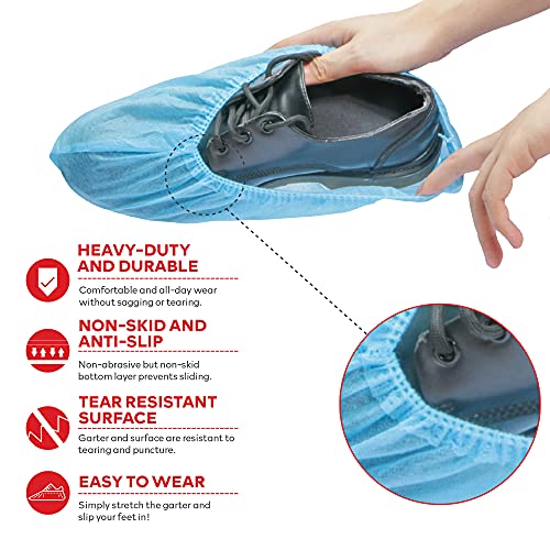 XFasten Non-Woven Disposable Shoe Covers (50 Pairs)