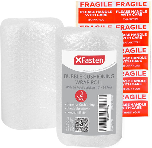 XFasten Honeycomb Packing Paper 12 x 66' Reusable Cushion Kraft Packing Paper for Moving, Alternative Bubble Packing Wrap for Breakable Dishes