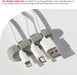 XFasten Cable Cord Management Organizer, 3 Spots, Gray (3-Pack) - XFasten