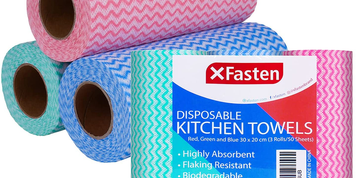Fothere 40-100pcs Disposable Kitchen Towels with Cleaner 20*20cm(7.9
