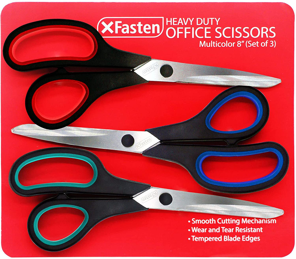 3 Pack 8 Scissors for Office & Home,Softgrip Office Scissors for General  Use Ar