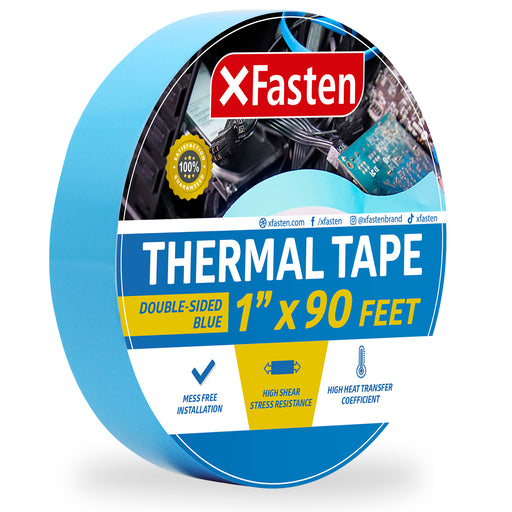 XFasten Thermal Double-Sided Adhesive Tape, 1 inch x 90 Feet, High Thermal Conductivity and Electrical Insulating Thermal Tape for LED Strips, 3D